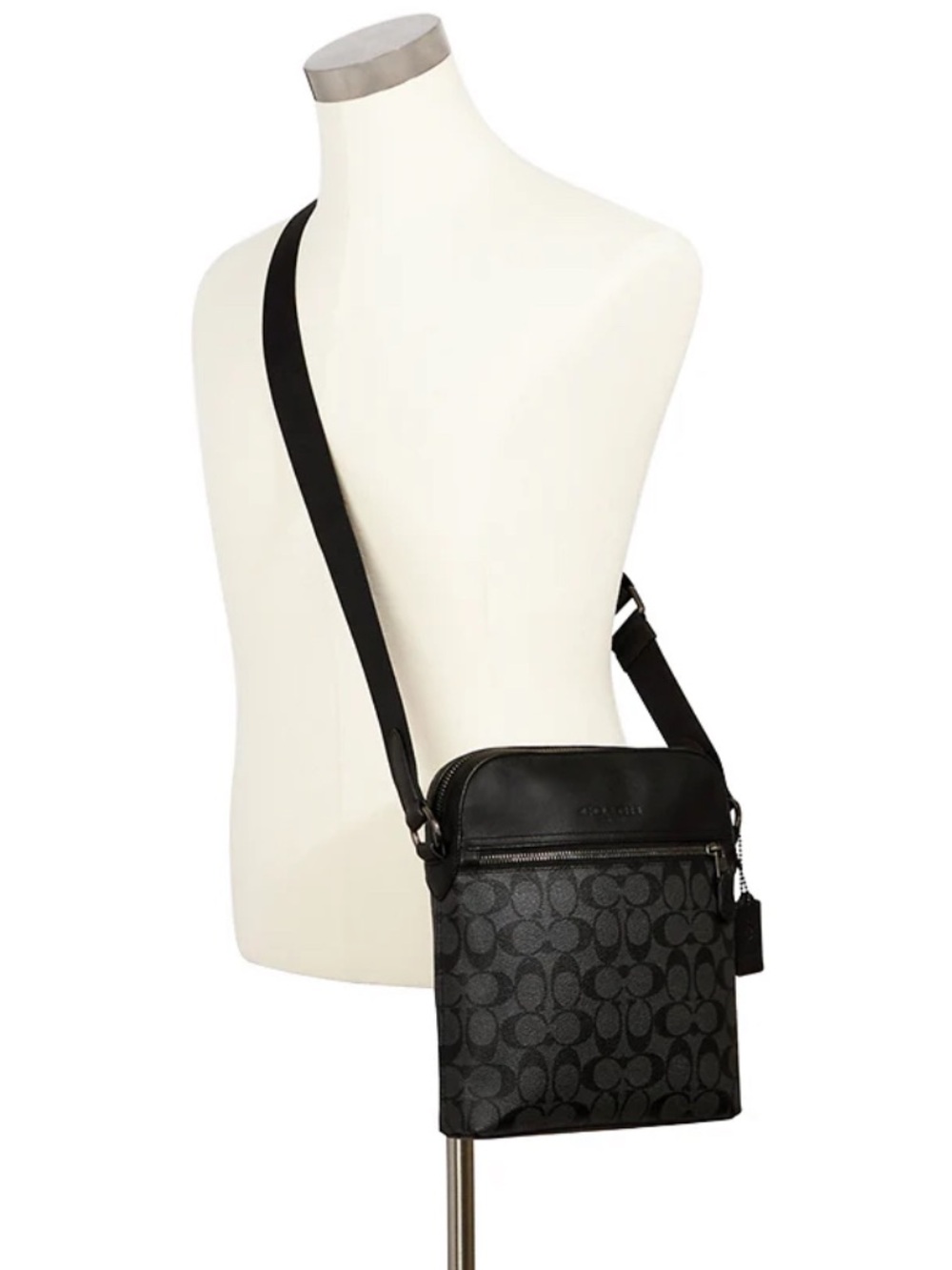 Coach Houston Flight Bag /Black Signature Crossbody